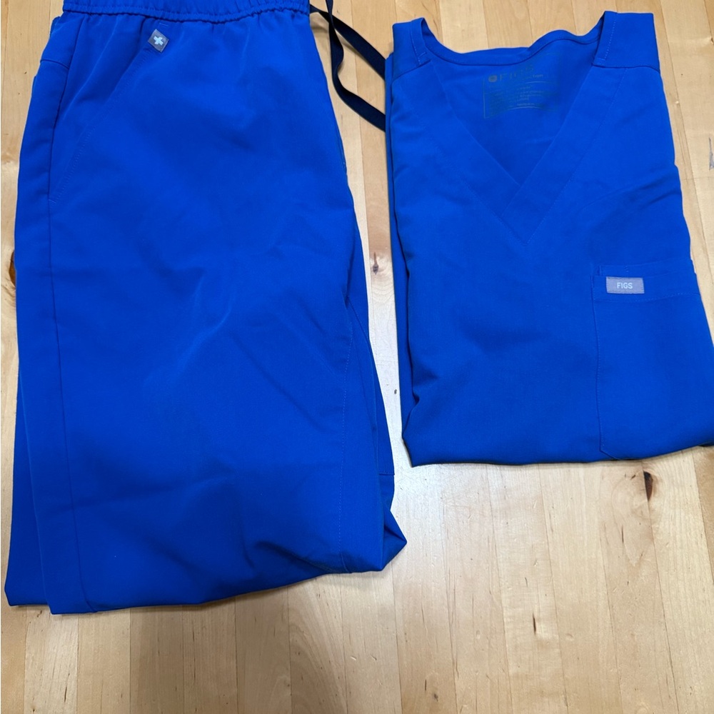 Figs Men's Royal Blue Scrub Set , Regular fit Large